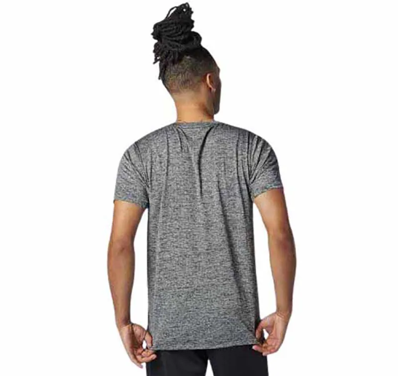 New Balance Men's Tenacity Tee Black Heather-3